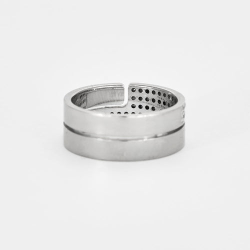 Bague 53 DINH VAN -  Bague Seventies or gris diamants 58 Facettes DV0379-16-53-2