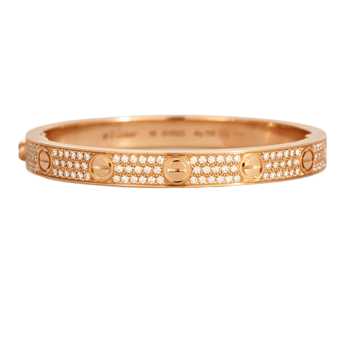 Bracelet CARTIER -  Bracelet Love or rose et diamants 58 Facettes DV0696-1