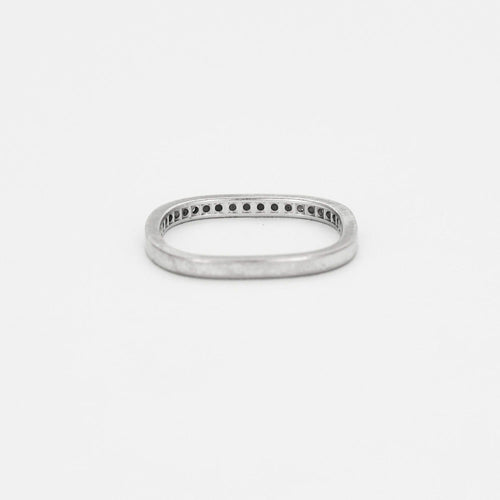 Bague DINH VAN - Alliance Carrée, or gris et diamants 58 Facettes DV4990-4