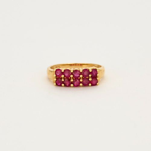 Bague en or jaune et rubis