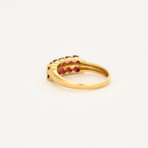 Bague 52 Bague en or jaune et rubis 58 Facettes DV0706-1-52-7