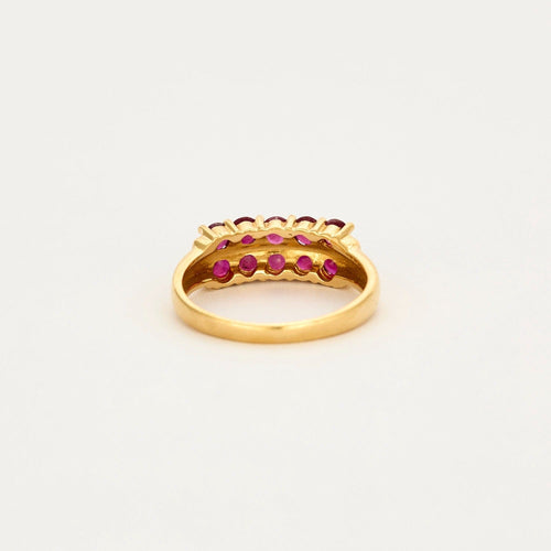 Bague 52 Bague en or jaune et rubis 58 Facettes DV0706-1-52-7
