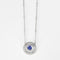 Collier or gris, diamants et tanzanite 58 Facettes DV0704-1
