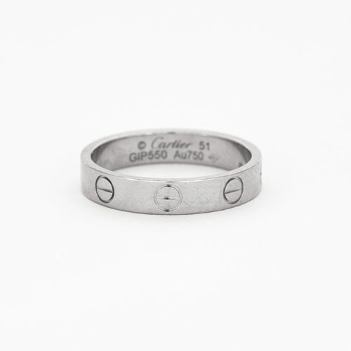 Bague 51 CARTIER  - Alliance Love en or gris 58 Facettes DV5283-4