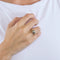 Bague 53 Bague perle de culture grise de Tahiti, or gris et diamants 58 Facettes DV5427-1-53-10