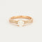 Bague 51 Bague or rose et diamants 58 Facettes DV4973-2-51-5