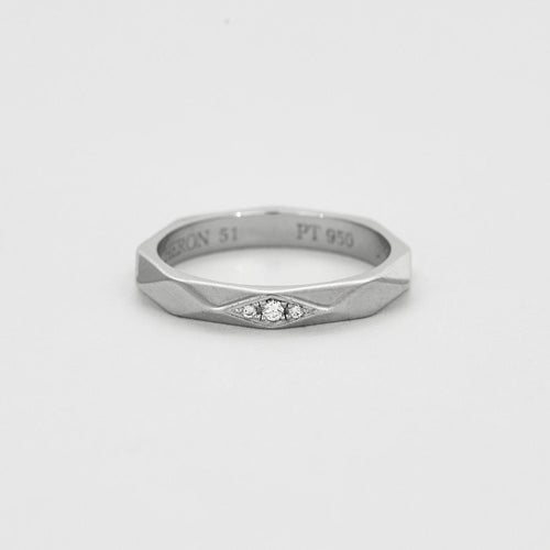 Bague 51 BOUCHERON - Alliance FACETTES en platine 58 Facettes DV0533-1