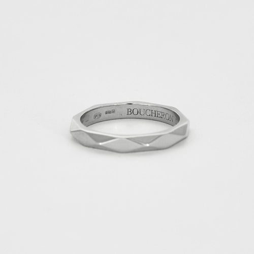 Bague 51 BOUCHERON - Alliance FACETTES en platine 58 Facettes DV0533-1
