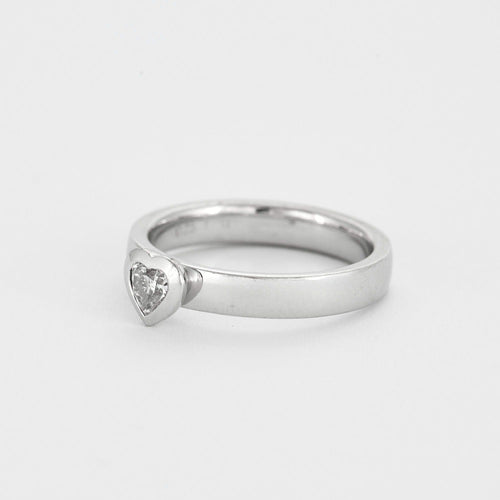 Bague 53 Bague jonc or gris diamant coeur 58 Facettes DV5390-7-53-2