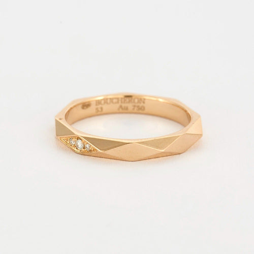 Bague 53 BOUCHERON - Alliance facette or rose, diamants 58 Facettes DV5390-6-53-2