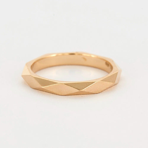 Bague 53 BOUCHERON - Alliance facette or rose, diamants 58 Facettes DV5390-6-53-2