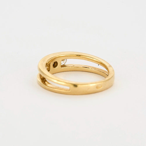 Bague 52 Bague or jaune diamants 58 Facettes DV5390-3-52-1