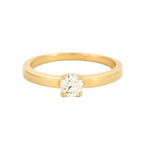 Bague 52 Bague solitaire or jaune, diamant 58 Facettes DV5390-9-52-2
