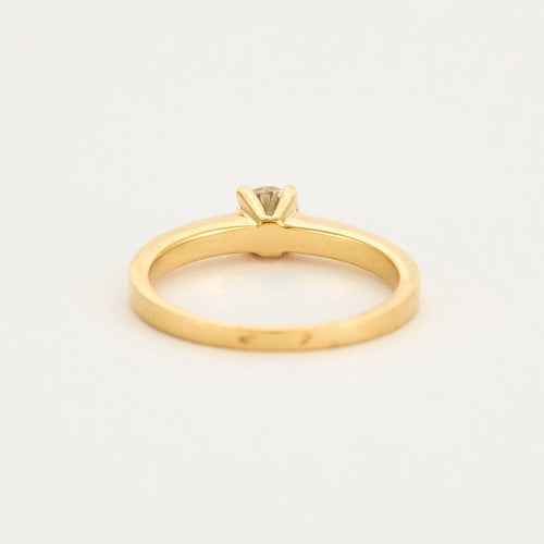 Bague 52 Bague solitaire or jaune, diamant 58 Facettes DV5390-9-52-2