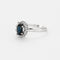 Bagues 52.5 Bague Marguerite en or gris, saphir et diamants 58 Facettes DV0716-1-525-3