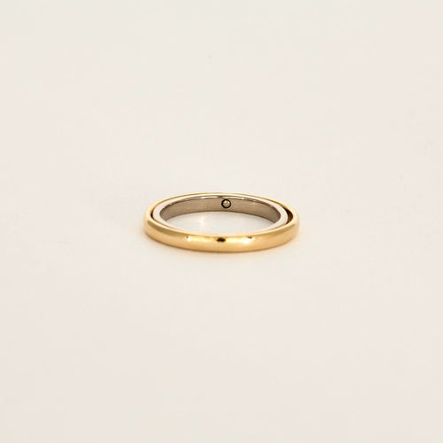 CHARLOTTE CHESNAIS - Ellipse Bold - Bague or jaune et or gris