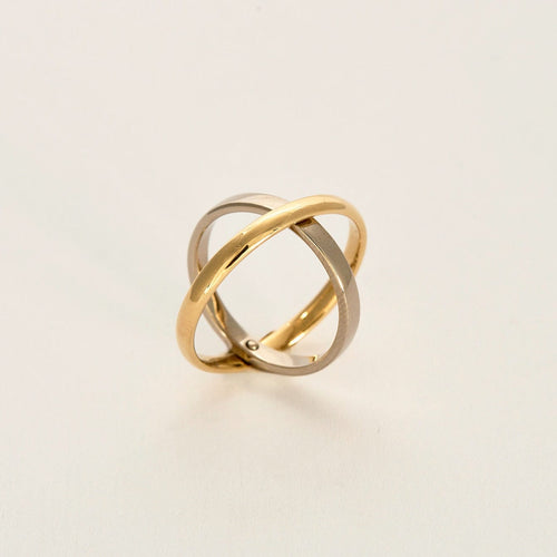 CHARLOTTE CHESNAIS - Ellipse Bold - Bague or jaune et or gris