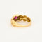 Bague 53 Bague chevalière or jaune et rubis 58 Facettes DV0184-20-53-2