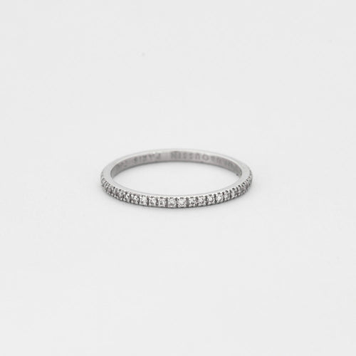 Bague 51 Bague MAUBOUSSIN Fine alliance " Parce que je l'aime"  or gris et diamants 58 Facettes DV5365-2-51-6