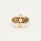 Bague 52 Bague fleur stylisée or jaune, diamants jaunes et bruns 58 Facettes DV0581-19-52-1