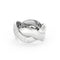 Bague 56 POIRAY -  Tresse - Bague en or gris et diamants 58 Facettes DV0721-2-56-3