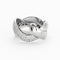 Bague 56 POIRAY -  Tresse - Bague en or gris et diamants 58 Facettes DV0721-2-56-3