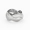 Bague 56 POIRAY -  Tresse - Bague en or gris et diamants 58 Facettes DV0721-2-56-3