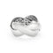 Bague 56 POIRAY -  Tresse - Bague en or gris et diamants 58 Facettes DV0721-2-56-3