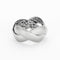 Bague 56 POIRAY -  Tresse - Bague en or gris et diamants 58 Facettes DV0721-2-56-3