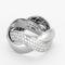Bague 56 POIRAY -  Tresse - Bague en or gris et diamants 58 Facettes DV0721-2-56-3