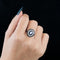 Bague 55 Bague en or gris, saphir et diamants 58 Facettes DV6272-1