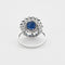 Bague 55 Bague en or gris, saphir et diamants 58 Facettes DV6272-1