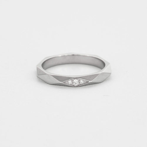 Bague 52 BOUCHERON- Alliance Facette en platine et diamants 58 Facettes DV5651-1