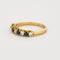 Bague 58 Demie alliance en or jaune diamants et saphirs 58 Facettes DV6291-1-58-2