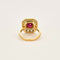 Bague 52 Bague en platine, or jaune, rubis et diamants 58 Facettes DV0780-1-52-1