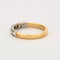 Bagues 58 Demi alliance diamants, or jaune et gris 58 Facettes DV0726-5-58-2