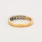 Bagues 58 Demi alliance diamants, or jaune et gris 58 Facettes DV0726-5-58-2