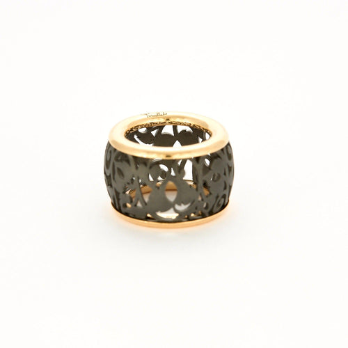 Bague 49 Pomellato Bague Bague Pomellato, "Arabesque", or rose, titane. 58 Facettes DV5006-21