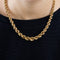 Collier Collier en or jaune maille torsadée. 58 Facettes DV0665-3
