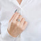 Bague 54 Bague marguerite en or gris et diamants 58 Facettes DV0727-1-54-3