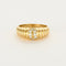 Bague 52 Bague godronnée en or jaune et diamants 58 Facettes DV0726-1