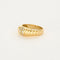 Bague 52 Bague godronnée en or jaune et diamants 58 Facettes DV0726-1
