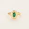 Bague 55 Bague marguerite or jaune, émeraude et diamants 58 Facettes DV0726-10-DV0736-1