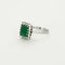 Bague 55 Bague en or gris, émeraude et diamants 58 Facettes DV0726-11-55-2