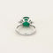 Bague 51 Bague Pompadour, or blanc et émeraude Colombienne 58 Facettes DV0671-14-51-2