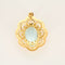 Pendentif or jaune et aigue-marine 58 Facettes DV0730-2