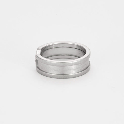 Bague 53 CARTIER - C de Cartier - Bague or gris et diamants 58 Facettes DV5845-1