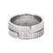 Bague 54 DINH VAN - Bague Seventies moyen modèle or gris et diamant 58 Facettes DV0502-4