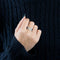 Bague 54 DINH VAN - Bague Seventies moyen modèle or gris et diamant 58 Facettes DV0502-4