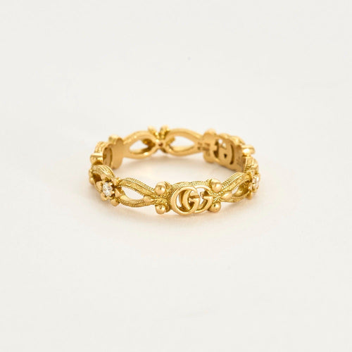 Bague 53 GUCCI - Bague Flora en or jaune et diamants 58 Facettes DV6872-1